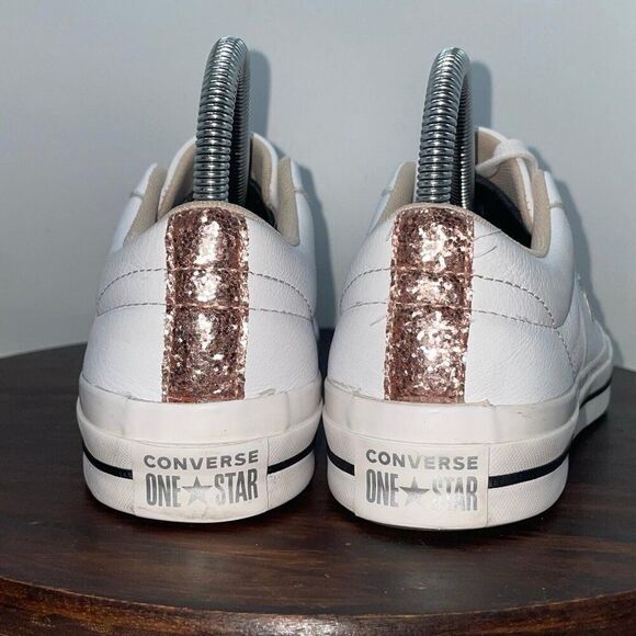 Converse White Leather Sneakers - Picture 5 of 10